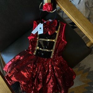 Kids GirlsTutu Dress Leotard Circus Ringmaster Halloween Costume Princess Dress